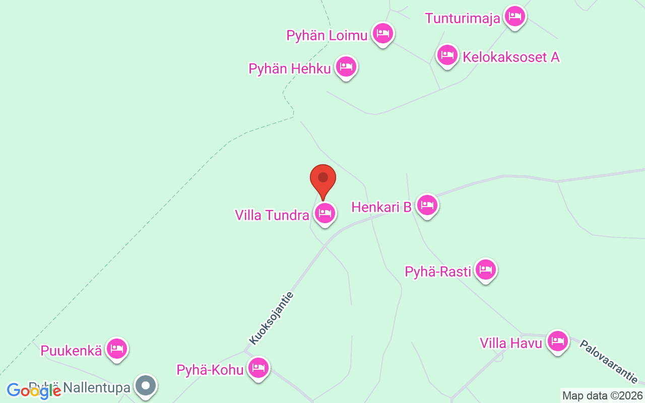 Map showing the location of Villa Taiga