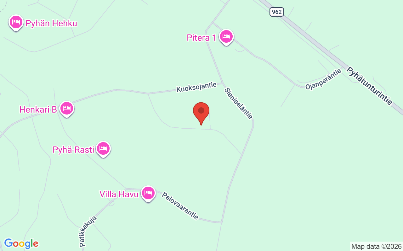 Map showing the location of Villa Christina