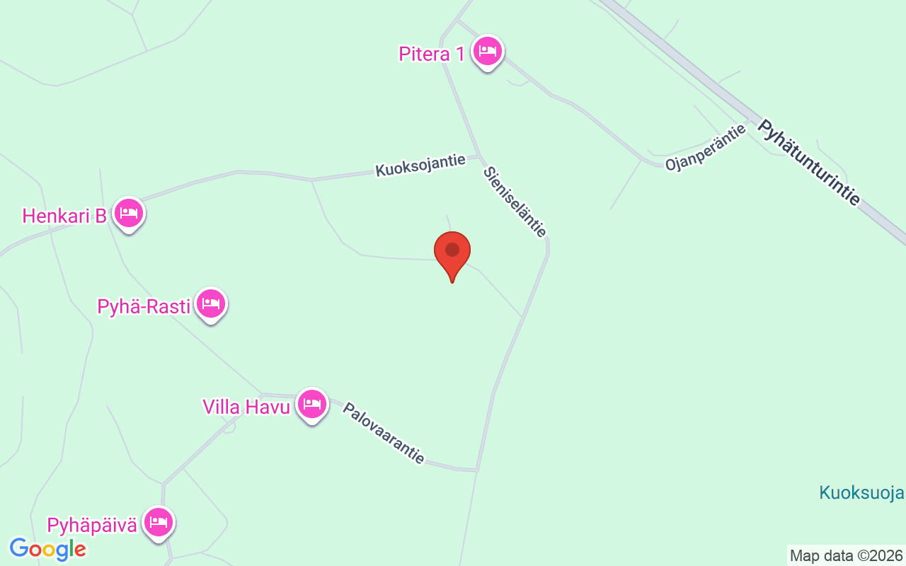 Map showing the location of Villa Christina